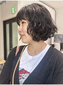ショートボブパーマ/外国人風パーマ/ナチュラルヘア