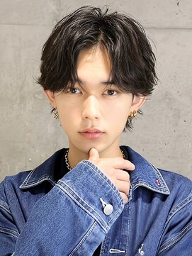 フレイバ 吉祥寺(FLAVA) フェザーセンターパート　メンズショート　ニュアンスパーマ