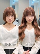 ラピス 福岡天神店(Lapis)&nbsp;オレンジベージュ×エクステ100枚