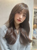 ミニウルフレイヤーカット顔周りカット前髪カット韓国ロング銀座