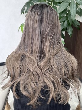 ベルヘアーデザイン 堺東(Belle hair Design) レイヤーカット外国人風イルミナカラーグレージュオリーブ堺東