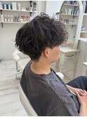 波巻きスパイラル/スパイキーショート/ブルーブラック　新籾
