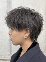 オーシャントーキョー ホワイト 原宿(OCEAN TOKYO WHITE)&nbsp;暗めカラー無造作シースルーマッシュウルフ