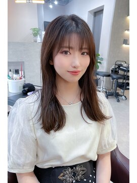 hairs BERRY 伏見桃山店【ヘアーズ ベリー】【11月26日 NEW OPEN】 BERRY/グレージュカラー/デザインカラー/ミディアム/夏