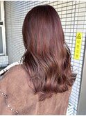 20代30代40代 大人ガーリーツヤ髪ワインレッドカラー