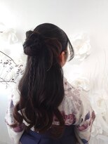 ヘアコレクション アンジュ(Hair collection Unge)&nbsp;名古屋 ダウンヘアセット×リボンカチモリヘア