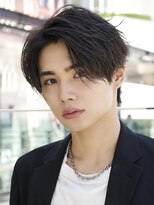 エイド 本店(aid)&nbsp;かきあげセンターパートニュアンスパーマ毛流れメンズミディアム