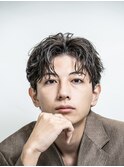 センターパート ツイストスパイラル 鹿児島メンズ