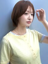 バイオレットジェム(Violet`jem)&nbsp;レイヤーボブシースルーバンク小顔ヘアマロンベージュKA-144