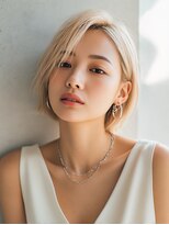 ロッソ 大橋店(Rosso) 明るいベージュのコンパクトボブ【大橋】