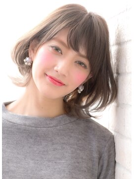 ヘアーアートシフォン 川口東口店(hair art chiffon) ジグザグバング&3Dカラーのモードなノットヘアミニマムボブ