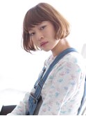 ラフな抜け感ワンカールのナチュラルボブ