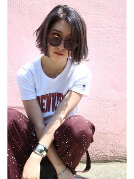 ジャコ ヘアー(jako HAIR) 【jako】ダークグレージュ切りっぱなしボブデザインカラー