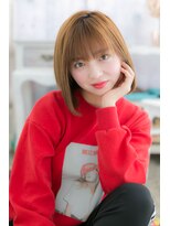 ミック ヘアアンドメイク アップ 駒込店(miq Hair&Make up)&nbsp;シースルーバング☆ニュアンスカラー甘辛ハイトーンミディ