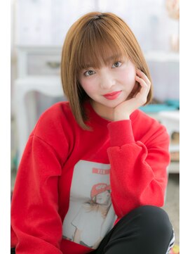 ミック ヘアアンドメイク アップ 駒込店(miq Hair&Make up) シースルーバング☆ニュアンスカラー甘辛ハイトーンミディ