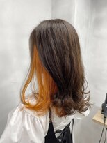 リコ(liko)&nbsp;オレンジインナーカラー【liko 三軒茶屋 莉子】