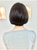襟足スッキリ★丸みショート/前下がり/ひし形大人ボブ/艶感