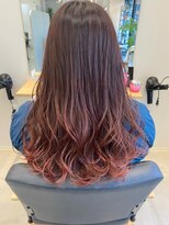 モルニ(MORNI)&nbsp;グラデーションカラー_マロンベージュ Aラインボブ かきあげ