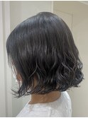 外はねボブパーマ