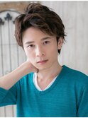 ワイルドアップバングのニュアンスパーマ耳だしショートT北浦和