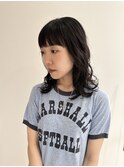 YOKE 大人ボブ外ハネスパイラルパーマワイドバングミディアム