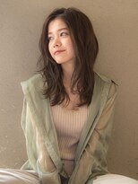 グリンプス 大濠店(Glimpse) ゆるふわレイヤーロング 前髪なし アッシュグレージュ