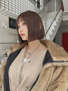 ブリンク(blink) イメチェン/フルバング/似合わせカット/レッドブラウン