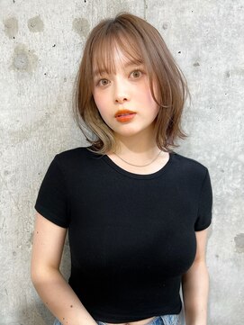 ハローバイシー 仙台(Hello by Sea) 切りっぱなしボブ×ニュアンスカラー外ハネボブ[仙台]くびれヘア