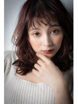 カバーヘア ブリス 上尾西口店(COVER HAIR bliss) ベビーピンク波巻きカールゆるふわセミディw上尾20代30代40代