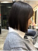 ボブ 切りっぱなしボブ 縮毛矯正 髪質改善