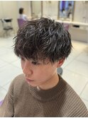 ソフトツイストスパイラルフェザーパーマ波巻きマッシュパーマ