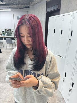 リミットバイアフィナー 大宮店(limit by Afinar) レイヤーカット/裾カラー/エンドカラー/チェリーレッド