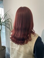 スタイル 皆実店(STYLE)&nbsp;オレンジ×レッドカラーセミロング