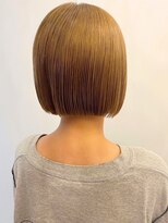 バブー バイ ビューティービースト アカデミー 熊本店(ba-boo)&nbsp;切りっぱなしボブ/ベージュ/ダブルカラー