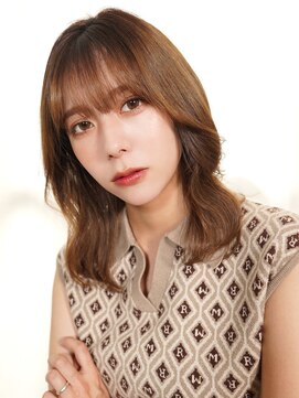 ラフィス ヘアー ロブ 福山駅家店(La fith hair lov.) 【La fith】くびれヘア×チョコレートブラウン