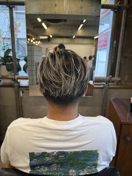 タメ(tame-) サーフカール/フェザーパーマ/ブルーブラック【都賀/メンズ】