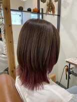 ニコ 四街道(nico)&nbsp;デザインウルフカット/インナーカラー/ピンク/白髪ぼかし