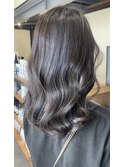 グレージュ×ブリーチなし髪質改善カラー