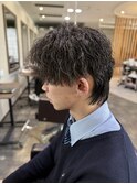 ダウンパーマ+ツイストスパイラル
