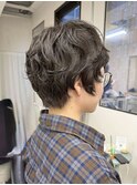 パーマ　大人ショート　福岡ショート