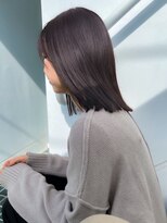 ヌード(nude)&nbsp;柔らかグレージュボブ｜ブリーチなしカラー