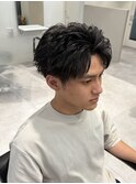 リバースセンターパート/ニュアンスパーマ/ダウンバング/飯田