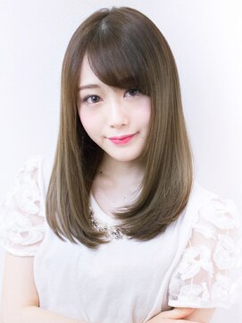 ユナイテッドケアーズ 名駅店(UNITED CARES) 極艶ストレート暗めグレージュ系カラー【ユナイテッドケアーズ】