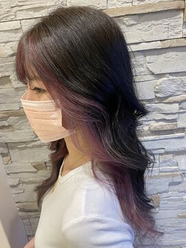 アヴァンス 深井店(AVANCE.) フェイスフレーミング×ピンクカラー