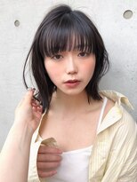 リコバイアフロート(riko by afloat)&nbsp;韓国ヘア /切りっぱなし/ボブ/外ハネ/暗髪/透明感カラー