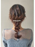 編みおろし × ヘアアレンジ