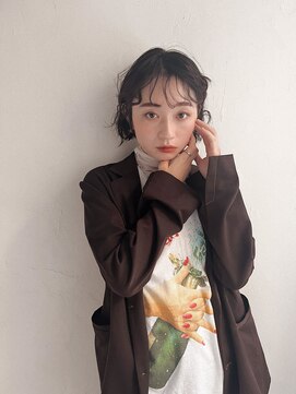 ムク 甲府(muku.) 前髪/マチルダボブ/ピンクベージュインナー/グレージュ[甲府駅]