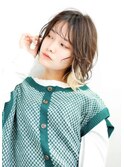 イヤリングカラー/外ハネボブ/インナーカラー