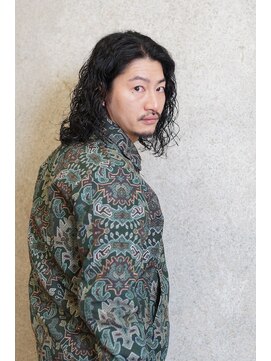 にもう メンズロング　スパイラルパーマo