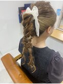 結婚式ヘアセットライブヘアヘアアレンジ編み込み推し活